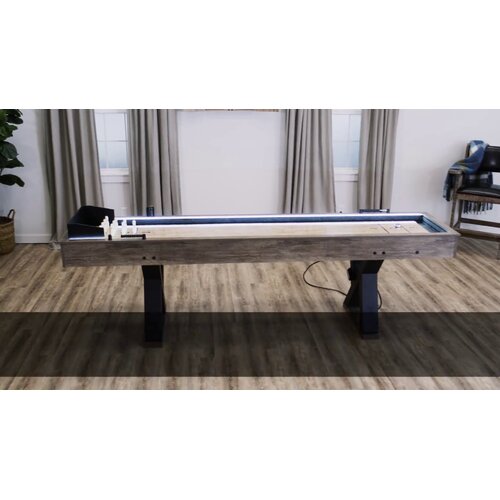 American Legend Kirkwood 9' LED Shuffleboard Table With Bowling ...